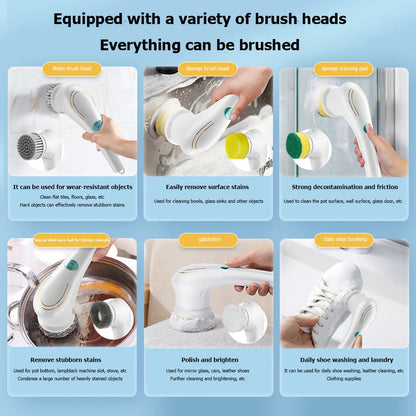 The Ultimate 5-in-1 Electric Cleaning Brush