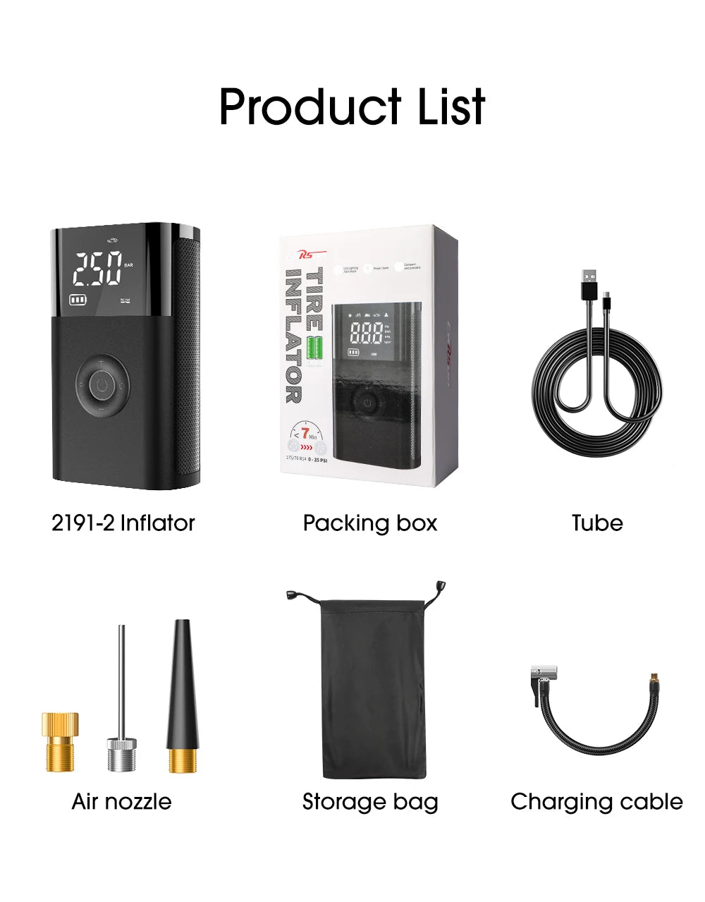 Portable Inflator Compressor+wirless charger