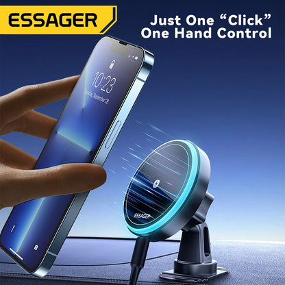 Magnetic Car Phone Holder 15W Wireless Charger Stand